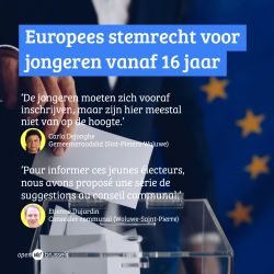 Europees stemrecht voor jongeren vanaf 16 jaar - Voorstellen voor informatiecampagne in Sint-Pieters-Woluwe